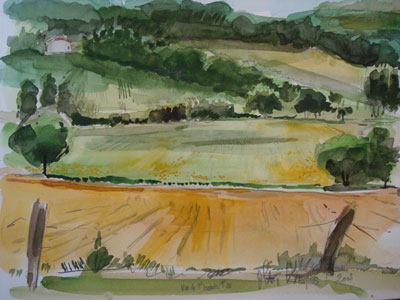 Foto: 'Uitzicht vanuit Bounetis Bas (Fr)', 40x30cm, 2008